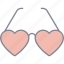love, glasses, heart, valentine 
