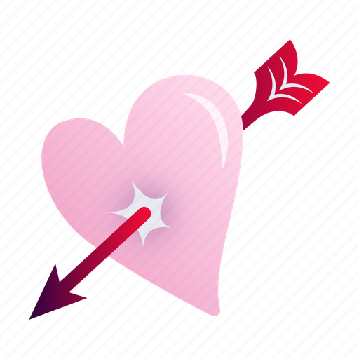 Arrow, piercing, heart icon - Download on Iconfinder