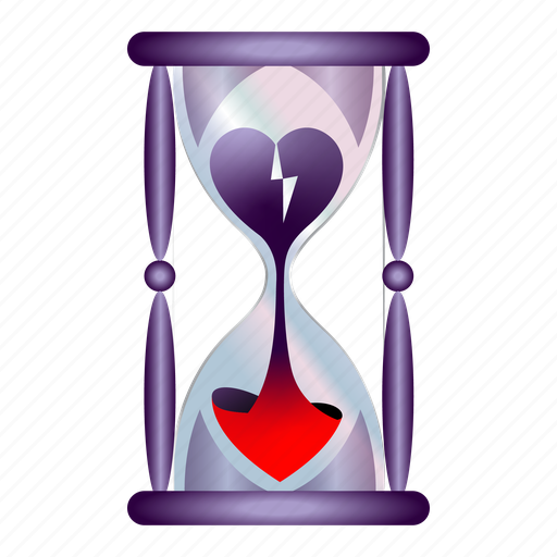 Broken, heart, hourglass icon - Download on Iconfinder