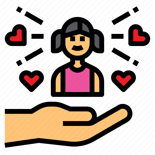 Girl, child, daughter, hand, love icon - Download on Iconfinder