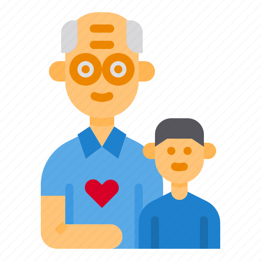 Grandfather, family, grandson, boy, kid icon - Download on Iconfinder