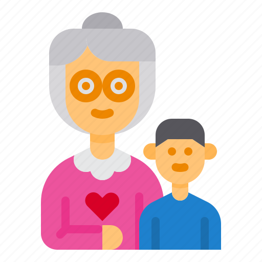 Grandmother, family, grandson, boy, kid icon - Download on Iconfinder