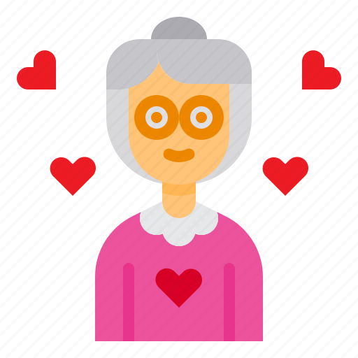 Grandmother, old, woman, love, family icon - Download on Iconfinder