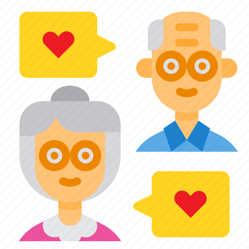 Grandparents, family, message, chat, love icon - Download on Iconfinder