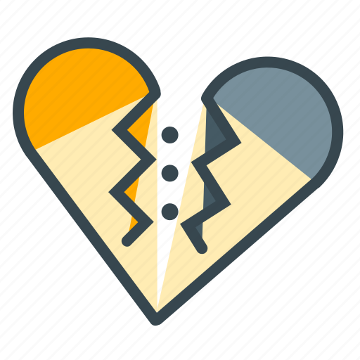 Broke, up, breakup, divorce, love, marriage, seperate icon - Download on Iconfinder