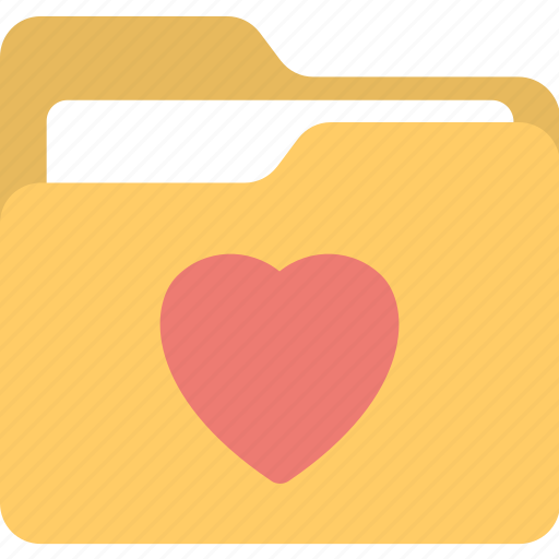 Favorite folder, heart sign folder, love inspiration, love theme, wedding memories icon - Download on Iconfinder