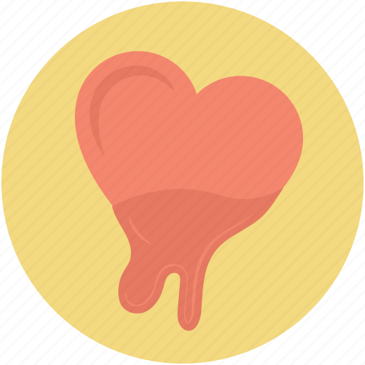 Chocolate heart, chocolate syrup, dripping chocolate, sweet, valentine day icon - Download on Iconfinder