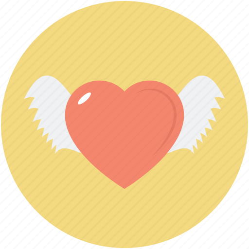 Feeling loved, flying heart, love, winged heart icon - Download on Iconfinder