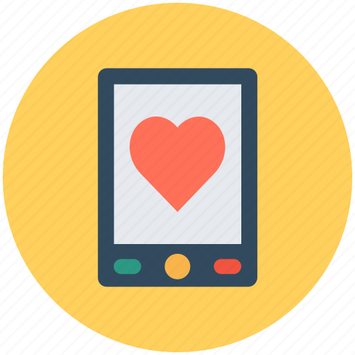 Heart sign, love chatting, love message, mobile screen, online love icon - Download on Iconfinder
