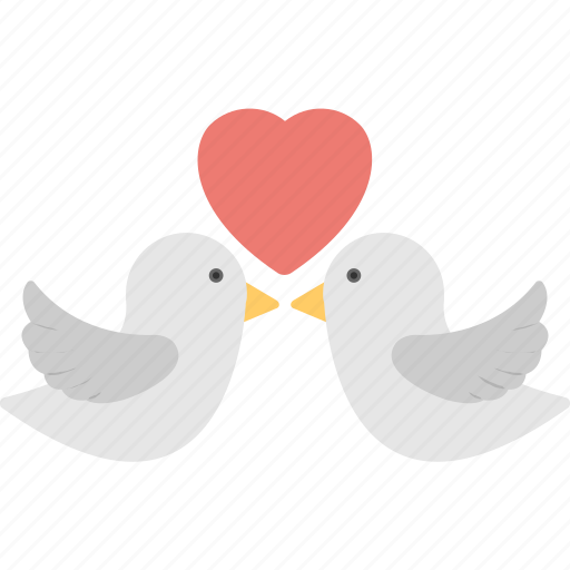 Happy birds, love birds, loving birds, tweeting birds, two birds with heart icon - Download on Iconfinder
