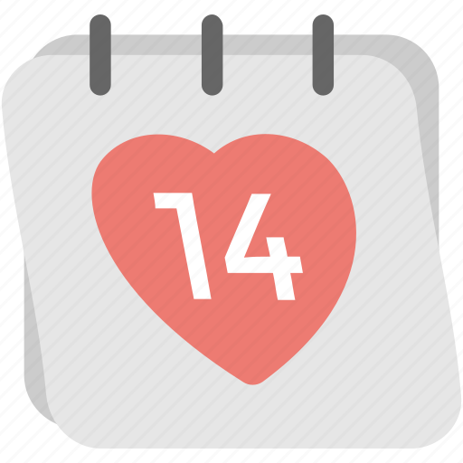 14 date, calendar, love day, schedule, valentine day icon - Download on Iconfinder