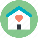 happy family, happy home, heart sign, house, love home