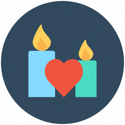 Advent candle, candle, candle burning, decoration, heart icon - Download on Iconfinder