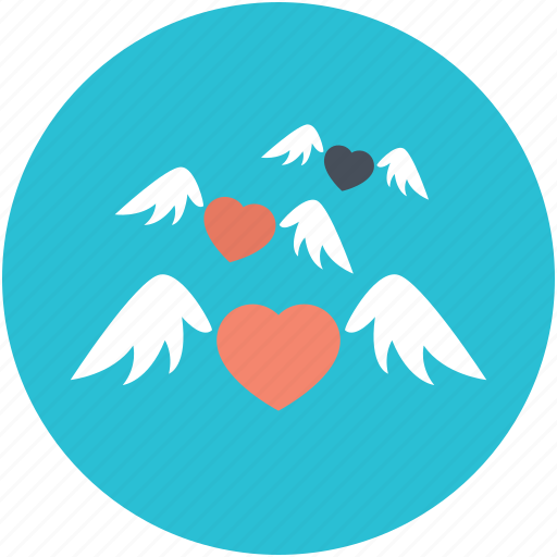 Flying heart, heart with wings, love icon - Download on Iconfinder