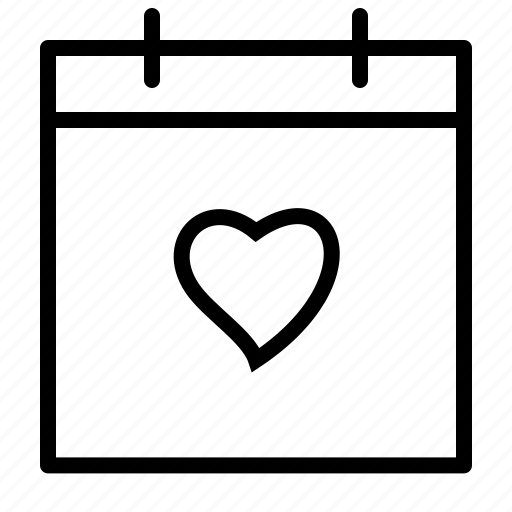 Calendar, love, romance, valentine, wedding icon - Download on Iconfinder
