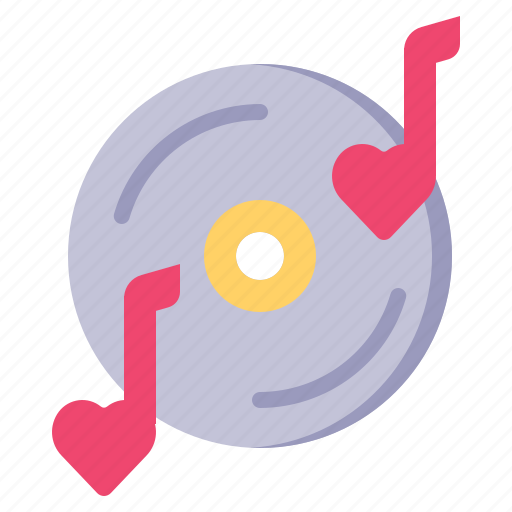 Love, song, valentine, romance, wedding, vnyl, sound icon - Download on Iconfinder