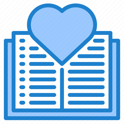 Book, love, valentine, heart, romance icon - Download on Iconfinder