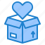 box, delivery, love, heart, romance 