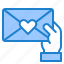 email, love, heart, hand, letter 