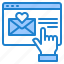 email, mail, love, heart, hand 
