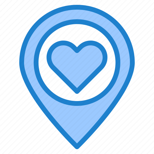 Location, love, valentine, heart, placehold icon - Download on Iconfinder