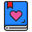 book, love, valentine, heart, notebook 