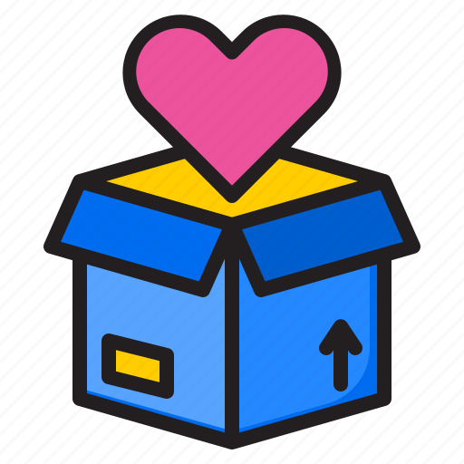 Box, delivery, love, heart, romance icon - Download on Iconfinder
