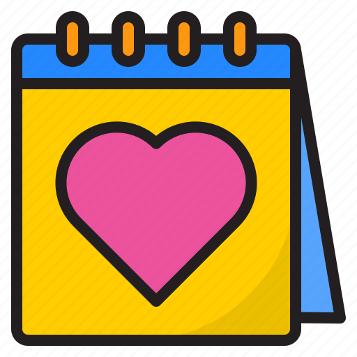 Calendar, love, heart, valentine icon - Download on Iconfinder