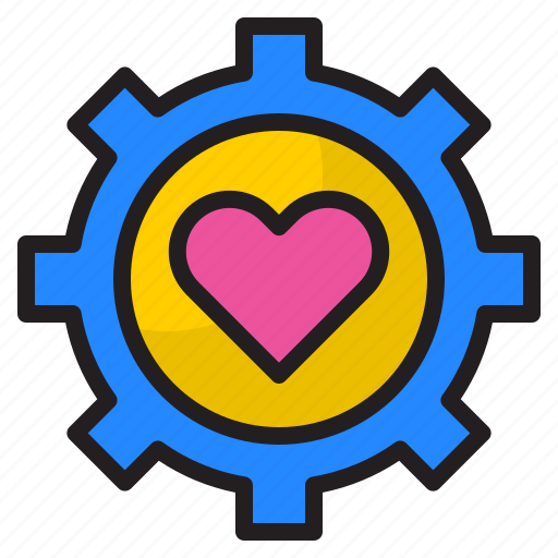 Configulation, gear, love, heart, setting icon - Download on Iconfinder