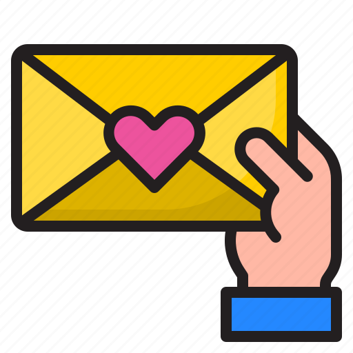 Email, love, heart, hand, letter icon - Download on Iconfinder