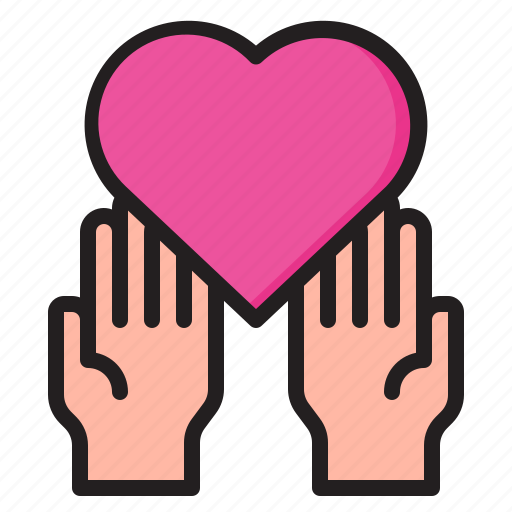 Hand, love, valentine, heart, give icon - Download on Iconfinder