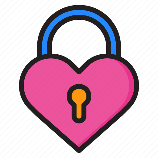 Lock, love, valentine, heart, safe icon - Download on Iconfinder