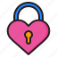lock, love, valentine, heart, safe 