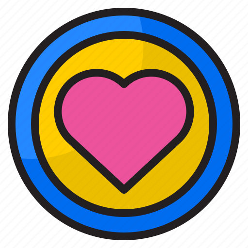 Love, valentine, heart, romance, botton icon - Download on Iconfinder
