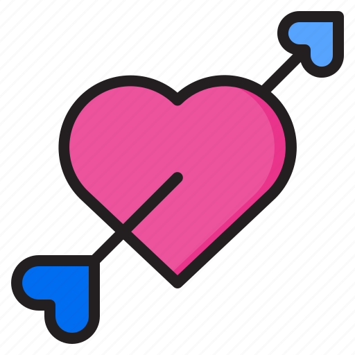 Love, valentine, heart, romanctic, arrow icon - Download on Iconfinder