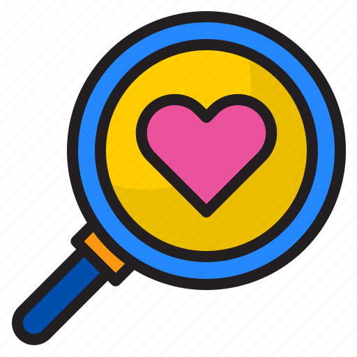 Search, magnify, glass, love, heart, valentine icon - Download on Iconfinder