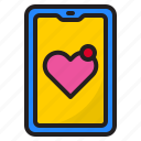 smartphone, love, valentine, heart, mobilephone