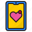 smartphone, love, valentine, heart, mobilephone 