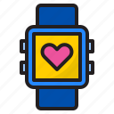 smartwatch, love, valentine, heart, watch