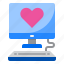 computer, love, valentine, heart, romance 