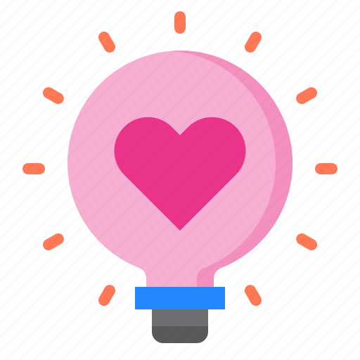 Light, blub, lamp, love, romance, heart icon - Download on Iconfinder