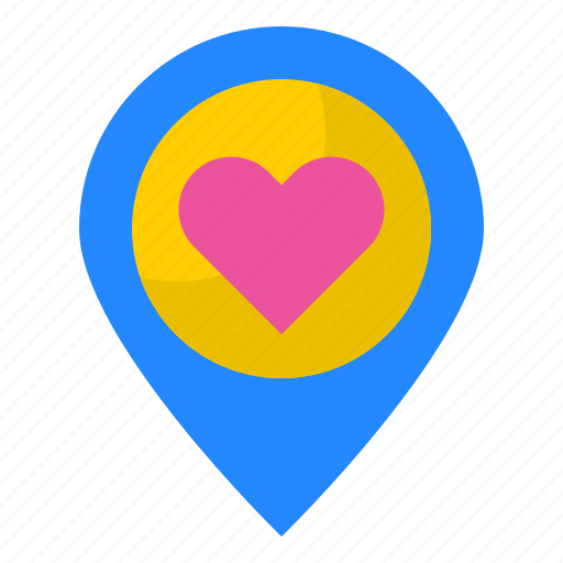 Location, love, valentine, heart, placehold icon - Download on Iconfinder