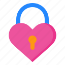 lock, love, valentine, heart, safe