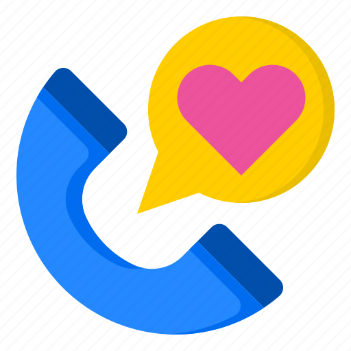 Phone, call, love, romance, heart icon - Download on Iconfinder