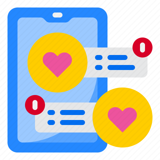Smartphone, love, message, heart, mobilephone icon - Download on Iconfinder