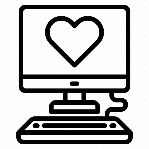 Computer, love, valentine, heart, romance icon - Download on Iconfinder