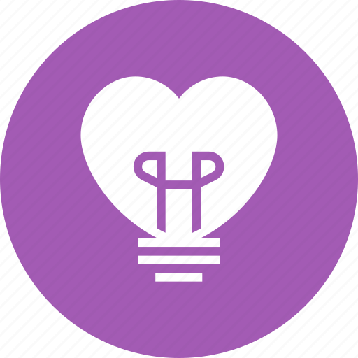 Bulb, heart, lamp, light, lightbulb icon - Download on Iconfinder