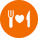 dining, fork, heart, love, plate, sign, wedding 