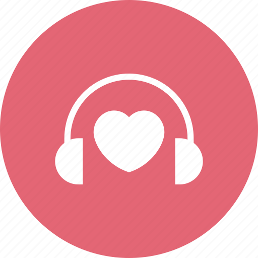 Happiness, headphone, heart, inspiration, music, with icon - Download on Iconfinder