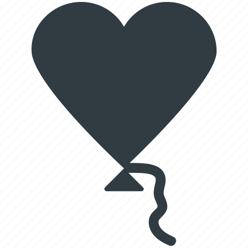 Birthday, celebrations, decoration, heart balloon, valentine heart icon - Download on Iconfinder